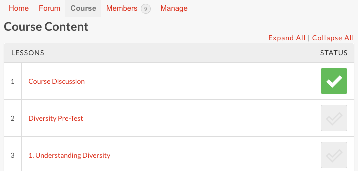 Diversity Course Content