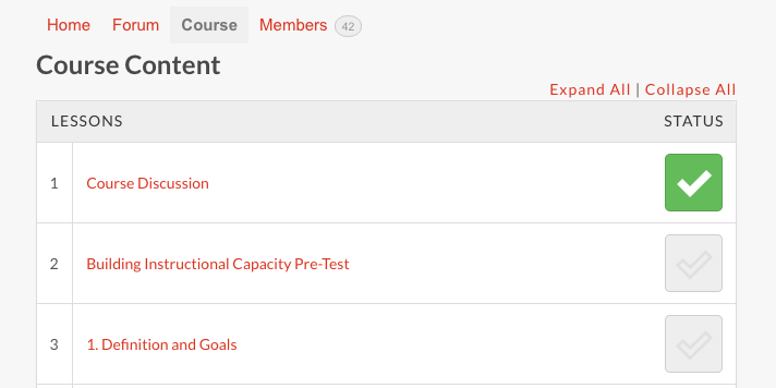 Building Instructional Capacity Course