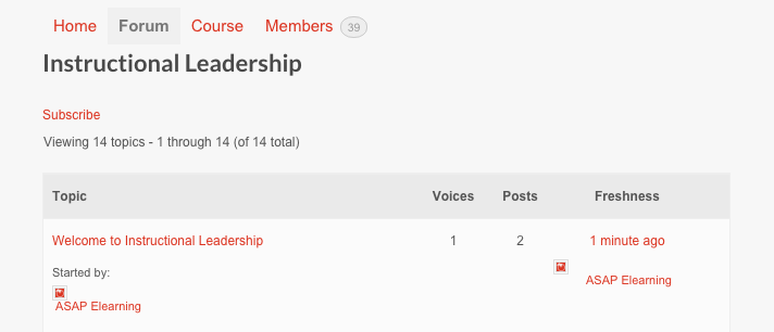 Instructional Leadership Forum