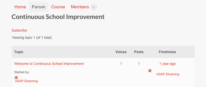 Continuous School Improvement Forum